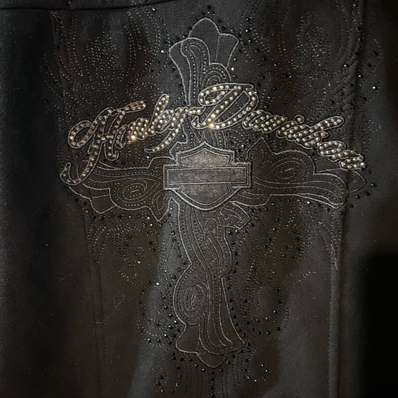 Harley Davidson women’s suede Sherpa coat - Picture 3 of 3